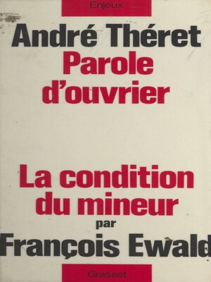 cover image of Parole d'ouvrier